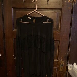 Elegant Black Lace Women's Top